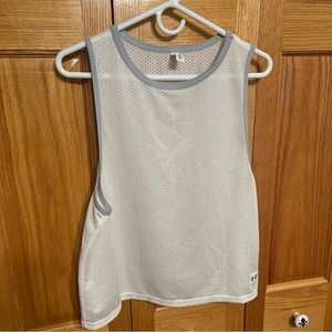 Under Armour Heat Gear playback retro mesh tank. Size large NWT. White…